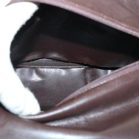 GUCCI Bamboo Hand Bag Leather Brown 000.0166.0580 Auth yk8566 - Picture 9 of 16